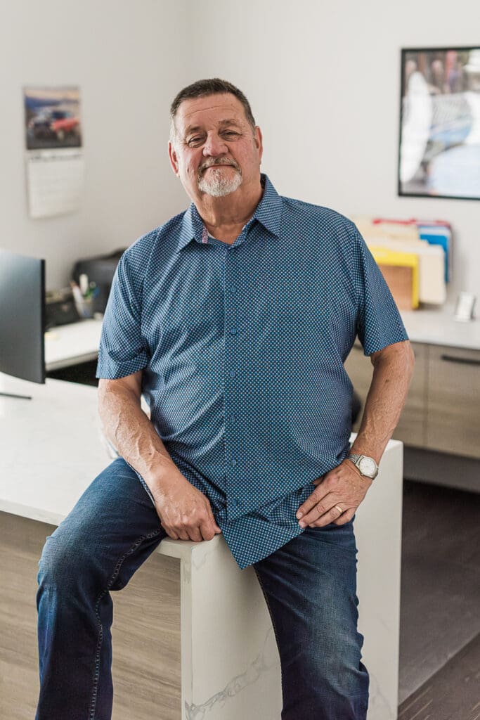 Custom personal branding photography for Jake, founder of The Cabinet Mill